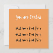 Cat Halloween Scared Cartoon op pompoen Kaart (Achterkant)