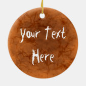 Cat Halloween Scared Cartoon op pompoen Keramisch Ornament (Achterkant)