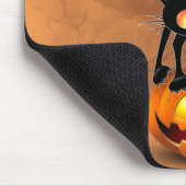Cat Halloween Scared Cartoon op pompoen Muismat (Hoek)