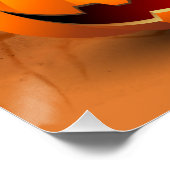 Cat Halloween Scared Cartoon op pompoen Perfect Poster (Hoek)