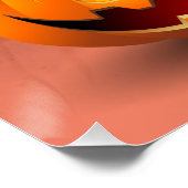 Cat Halloween Scared Cartoon op pompoen Perfect Poster (Hoek)