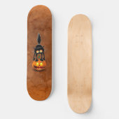 Cat Halloween Scared Cartoon op pompoen Persoonlijk Skateboard (Voorkant)