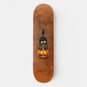 Cat Halloween Scared Cartoon op pompoen Persoonlijk Skateboard (Voorkant)