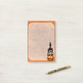 Cat Halloween Scared Cartoon op pompoen Post-it® Notes (Op bureau)