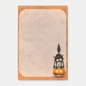 Cat Halloween Scared Cartoon op pompoen Post-it® Notes (Voorkant)