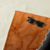 Cat Halloween Scared Cartoon op pompoen Strandlaken (In situ)