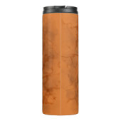 Cat Halloween Scared Cartoon op pompoen Thermosbeker (Achterkant)