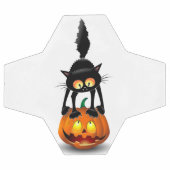 Cat Halloween Scared Cartoon op pompoen Voetbal (Enkel)