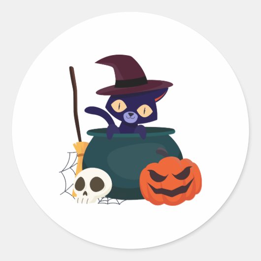 Cat Halloween sticker (Voorkant)