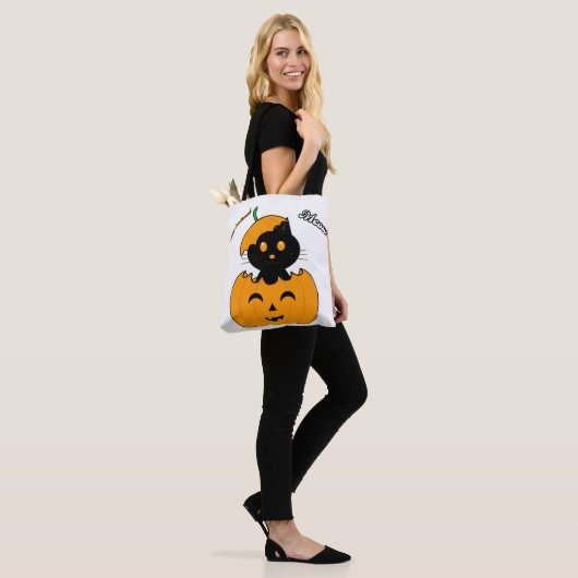 Cat-halloween Tote Bag (Op model)