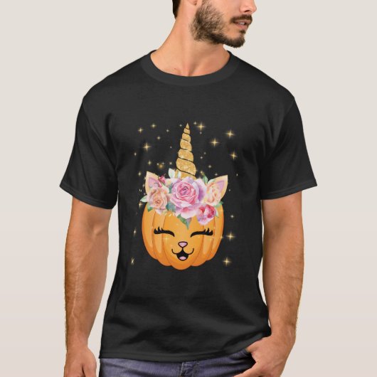 Cat Halloween Unicorn Cat T-shirt (Voorkant)