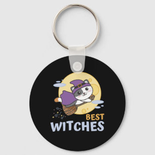 Cat Halloween Witch Children Witches Best Witches Sleutelhanger