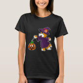 Cat Halloween Witch T-shirt (Voorkant)