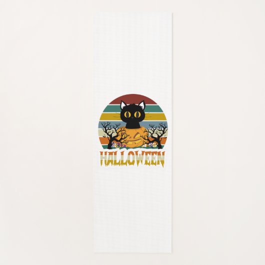 Cat Halloween Yogamat (Voorkant)