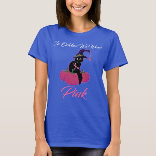 cat halloweenn pimk t-shirt (Voorkant)