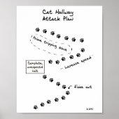 Cat Hallway Attack Plan Poster (Voorkant)