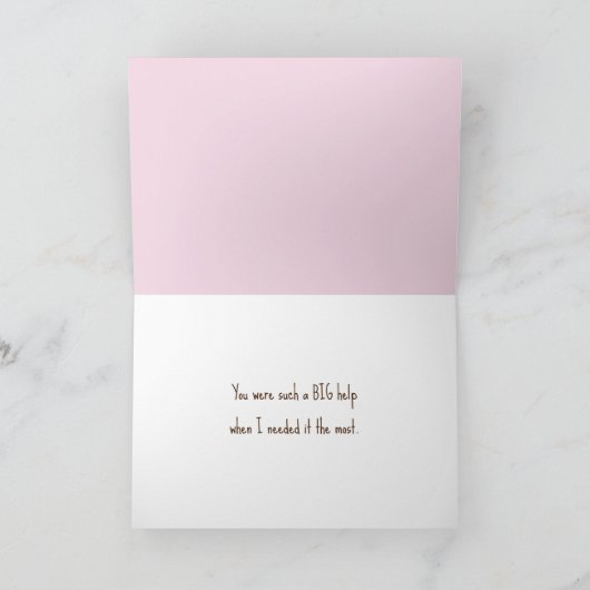 Cat Hanging on Branch Dank je Bedankkaart (Binnen)