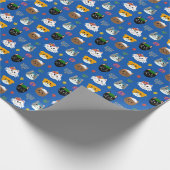 Cat Hannukah Patterned Cadeaupapier (Hoek)