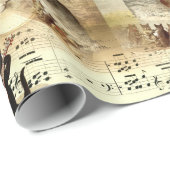 Cat Happy Birthday Song Orchestra Cadeaupapier (Rol Hoek)