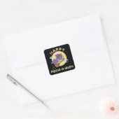 Cat Happy Halloween Happy Meow-o-ween Square Stick Vierkante Sticker (Envelop)