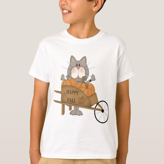 Cat happy herfst t-shirt (Voorkant)