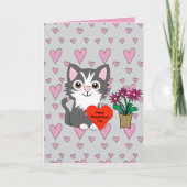 Cat Happy Meowentines Day Kaart (Voorkant)