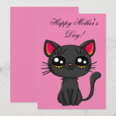 Cat Happy Moederdag Kaart (Voorkant / Achterkant)