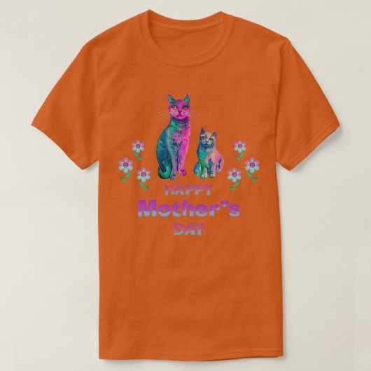 Cat Happy Mothers Dag 1 T-shirt (Design voorkant)