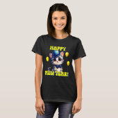 Cat Happy New Year Mew Year Funny New Years Party T-shirt (Voorkant volledig)