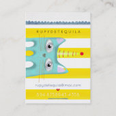 Cat Happy verjaardagskaartje Visitekaartje (Achterkant)