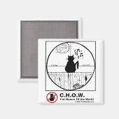 Cat Haters Scope Cartoon Magnet (Voorkant / Achterkant)