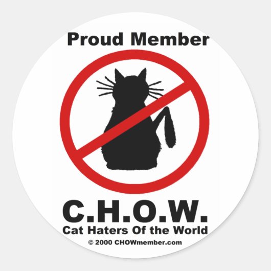 Cat Haters Van De Wereld Stickers (Voorkant)