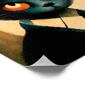 Cat Hates Humans | Humoristische kunst voor katten Poster (Hoek)