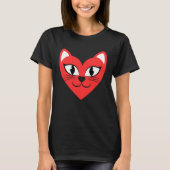 Cat Heart Face  Love Cats T-shirt (Voorkant)