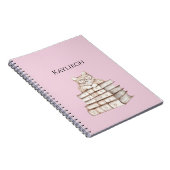 Cat Heart Glasses Books Notitieboek (Rechterzijde)