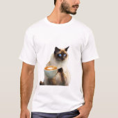 Cat Heart mam Papa Eigenaar Siamese Sphynx Valenti T-shirt (Voorkant)