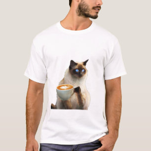 Cat Heart mam Papa Eigenaar Siamese Sphynx Valenti T-shirt
