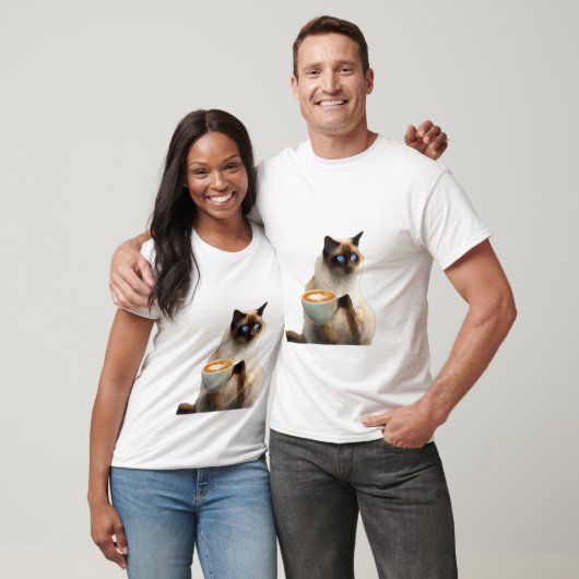 Cat Heart mam Papa Eigenaar Siamese Sphynx Valenti T-shirt (Unisex)