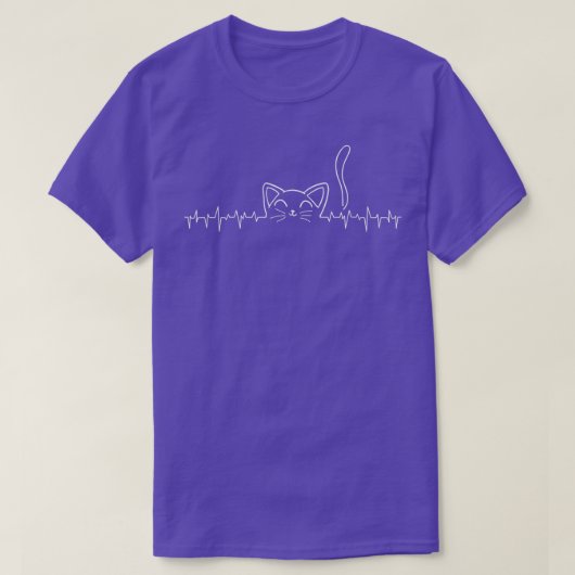 Cat Heartbeat ECG T-shirt (Design voorkant)