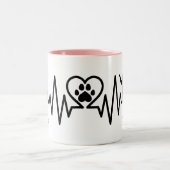 Cat Heartbeat with Another Cat  Tweekleurige Koffiemok (Center)