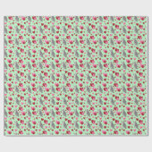 Cat Hearts Valentine Gift Wrapping Paper - Green Cadeaupapier (Vlak)