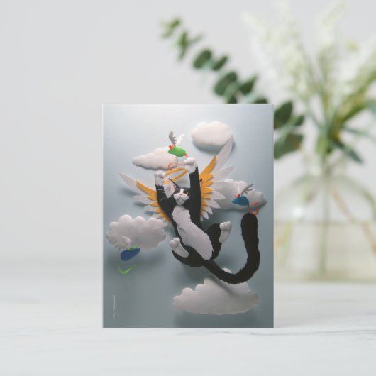 Cat Heaven Briefkaart (Staand voorkant)