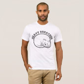 CAT HEAVY BREATHER GRAPPIGE T-SHIRTS (Voorkant volledig)