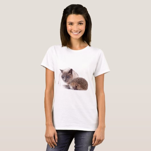 cat & hedgehog t-shirt (Voorkant volledig)