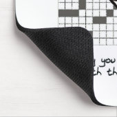 Cat Helpt met het kruiswoordje - Funny Cat Mousepa Muismat (Hoek)