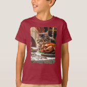 Cat helpt zichzelf in Thanksgiving Turkije! T-shirt (Voorkant)