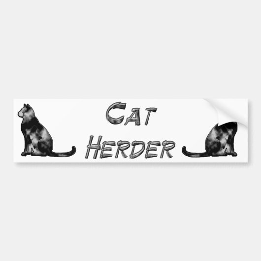 Cat Herder Bumpersticker (Voorkant)