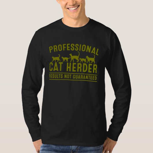 Cat Herder  For Crazy Animal Kitty  Men Women T-shirt (Voorkant)