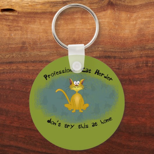 Cat Herder Funny Sleutelhanger (Voorkant)