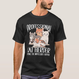 Cat Herding Champion Professional Cat Herder T-shirt